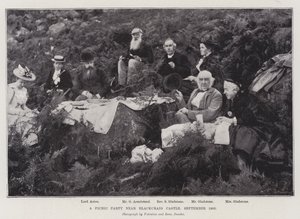 Blackcraig Kalesi yakınlarında bir Piknik Partisi, Eylül 1893 by English Photographer