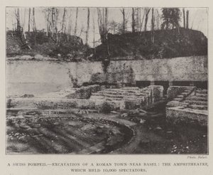 Bir İsviçre Pompeii, Basel yakınlarındaki bir Roma Kasabasının Kazısı, 10.000 Seyircinin Yer aldığı Amfitiyatro by English Photographer