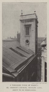 Yıkılmak üzere olan Wrens, St Georges Kilisesi, Botolph Lane