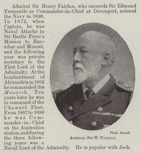 Amiral Sir H Fairfax by English Photographer