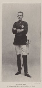 Alfonso XIII, İspanya Kaptan-Genel Üniforması içinde by English Photographer