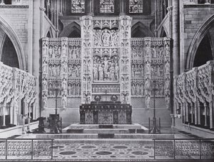 Altar ve Reedos, Truro Katedrali (s/b fotoğraf) by English Photographer