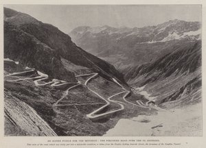 Sürücüler İçin Bir Alp Bulmacası, St Gothard Üzerindeki Müstahkem Yol by English Photographer