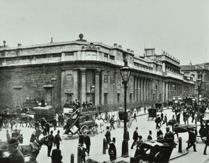 İngiltere Bankası, Threadneedle Caddesi, Londra Şehri, 1890 by English Photographer
