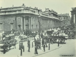 İngiltere Bankası, Threadneedle Caddesi, Londra Şehri, 1895 by English Photographer