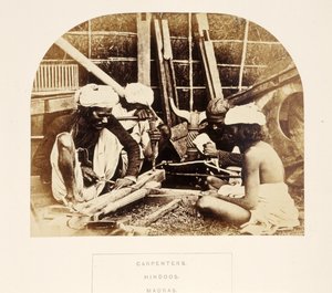 Marangozlar, Hintliler, Madras, from The People of India, J. Forbes Watson tarafından, 1868