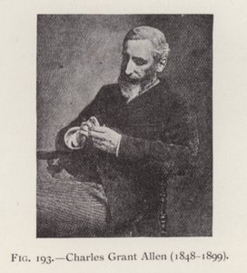 Charles Grant Allen (1848-1899), portre (s/b fotoğraf) by English Photographer