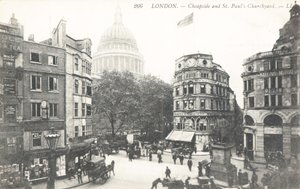 Cheapside ve St Pauls Churchyard by English Photographer