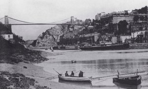 Clifton ve Asma Köprü (s/b fotoğraf) by English Photographer