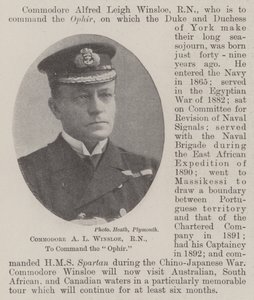 Commodore AL Winsloe, RN, Ophir