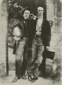David Octavius Hill (solda) ve İskoç Ulusal Galerisi direktörü WB Johnstone (s/b fotoğraf) by English Photographer
