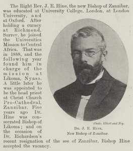 Dr JE Hine, Zanzibar