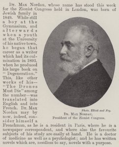 Dr Max Nordau, Siyonist Kongresi Başkanı by English Photographer