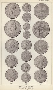 İngiliz Paraları, Charles II, James II (s/b fotoğraf) by English Photographer