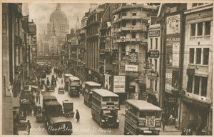 Fleet Street ve St Pauls Katedrali, Londra by English Photographer