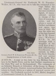 General Sir FW E Forestier-Walker, KKB, Güney Afrika Vali Yardımcısı