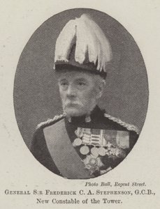 General Sir Frederick CA Stephenson, GCB, Kulenin Yeni Memurluğu by English Photographer