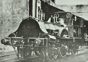 Great Eastern Railway (Londra ve Blackwall bölümü) Tek sürücülü tank lokomotifi, 1860 by English Photographer