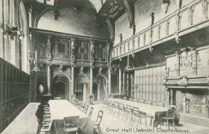 Büyük Salon, Charterhouse (s/b fotoğraf) by English Photographer