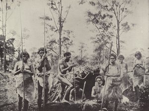 Queensland Aborjinleri Grubu by English Photographer