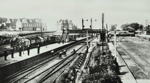 Grove Park İstasyonu: dış ve platformlar, 1888 by English Photographer