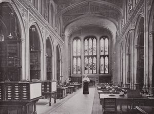 Guildhall Kütüphanesi, Chaucer Büstü ile by English Photographer