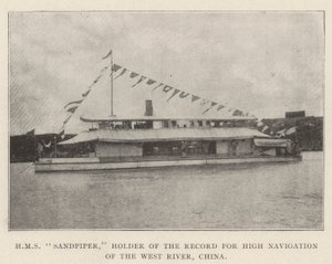 HMS Sandpiper, Batı Nehri, Çin
