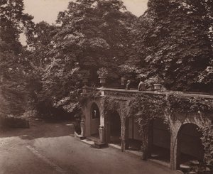 Holland House, Londra: Colonnade üzerinde Teras, Güney Yakası (s/b fotoğraf) by English Photographer