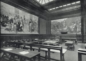 Parlamento Evleri, Musa Odası, Lordlar Kamarası (s/b fotoğraf) by English Photographer