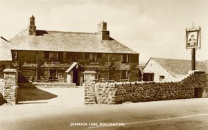 Jamaica Inn, Bolventor, Cornwall, Cornish kaçakçılığıyla ilişkilendirilmesiyle ünlü ve Daphne Du Maurier'in aynı adlı kitabında kutlandı (s/b fotoğraf) by English Photographer