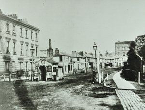 Kilburn Manastırı kavşağında Kilburn High Road güney ucundaki Kilburn Toll Kapısı, Camden Kütüphaneleri, 1875 by English Photographer