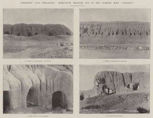 Kimberley Mağara Konutları, Elmas Madeni Atıkları İçin Bomba Korumalı Sığınaklar by English Photographer