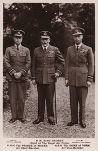 Kral George V, Galler Prensi ve York Dükü Hava Kuvvetleri üniformalı by English Photographer