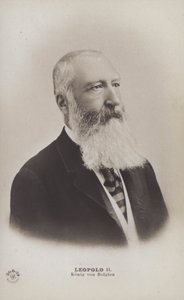 Belçika Kralı Leopold II (b/w fotoğraf) by English Photographer