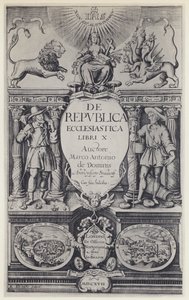 M A de Dominis, De ecclesiastica Republica, G Norton ve J Bill 1617 (s/b fotoğraf) by English Photographer