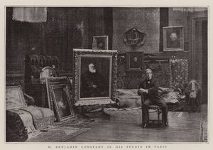 M Benjamin Constant, Paris'teki Stüdyosunda by English Photographer