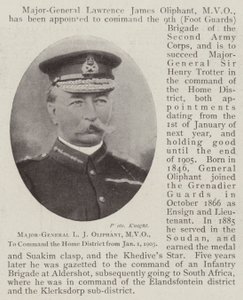 Tümgeneral LJ Oliphant, MVO, 1 Ocak 1903