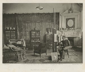 Marcus Stone, Melbury Road Stüdyosunda by English Photographer