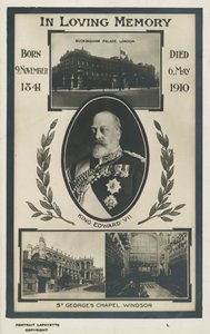 Kral Edward VII için hatıra kartı (s/b fotoğraf) by English Photographer