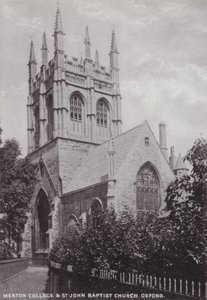 Merton Koleji ve St John Baptist Kilisesi, Oxford by English Photographer