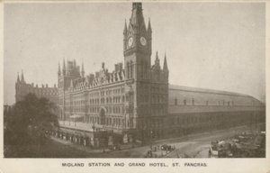 Midland İstasyonu ve Grand Hotel, St Pancras, Londra by English Photographer