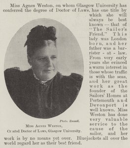 Bayan Agnes Weston, Glasgow Üniversitesi Hukuk Doktoru