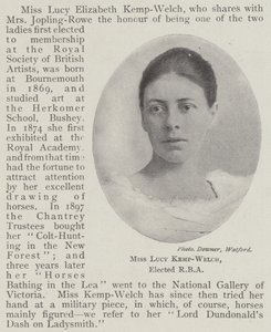 Bayan Lucy Kemp-Welch, RBA seçildi by English Photographer