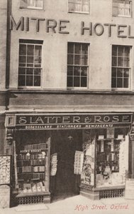 Mitre Hotel ve Slatter and Rose, High Street, Oxford (s/b fotoğraf) by English Photographer