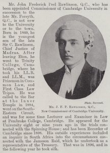 Bay JFP Rawlinson, Kalite Kontrol, Cambridge Üniversitesi Yeni Komiseri by English Photographer