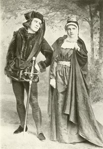 Bay R Mansield ve Bayan B Cameron Richard III ve Lady Anne olarak (gravür) by English Photographer