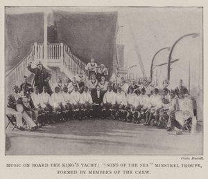 Mürettebat Üyeleri tarafından oluşturulan Kings Yacht, Sons of the Sea Minstrel Troupe Gemisinde Müzik by English Photographer