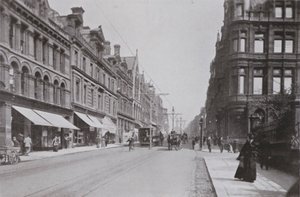 Newcastle, Grainger Caddesi, Batı (s/b fotoğraf) by English Photographer