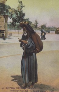 Yaşlı Arap adam, Mısır (renkli fotoğraf) by English Photographer