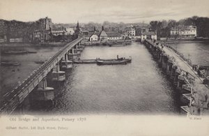 Eski Köprü ve Su Kemeri, Putney, 1878 by English Photographer